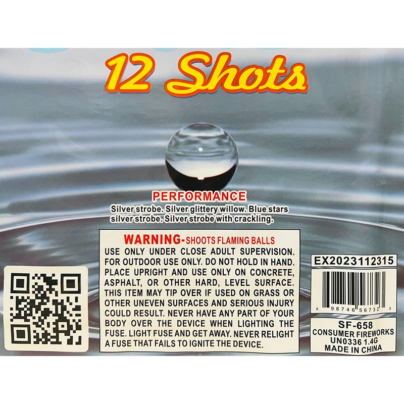 water 12 shots cake
