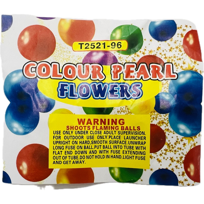 colour pearl flowers 96 shots pack of 4