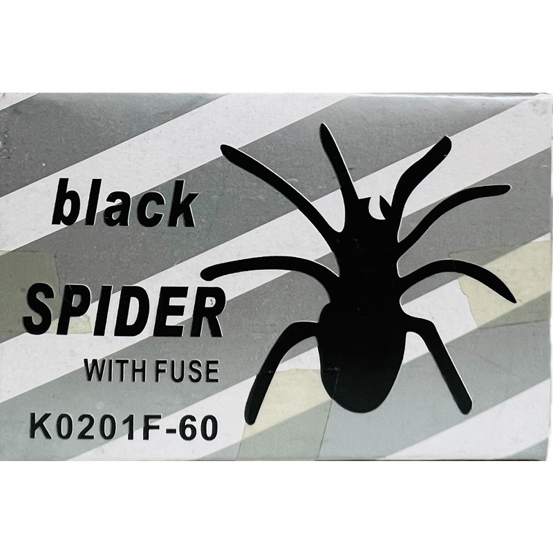 5 x black spider with fuse 60s crackers