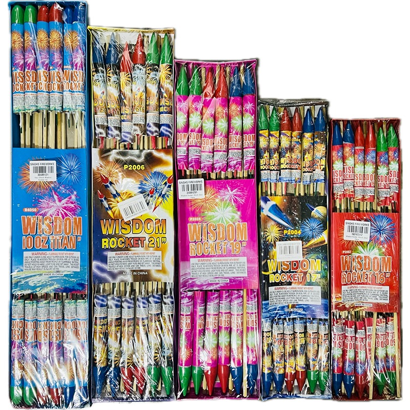 Display Shell Rockets To642 Wisdom Rocket 2oz (16 inch) 12s | Singh's Fireworks