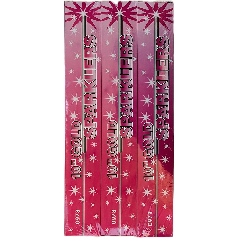 gold sparklers 10 inch 4 x 6