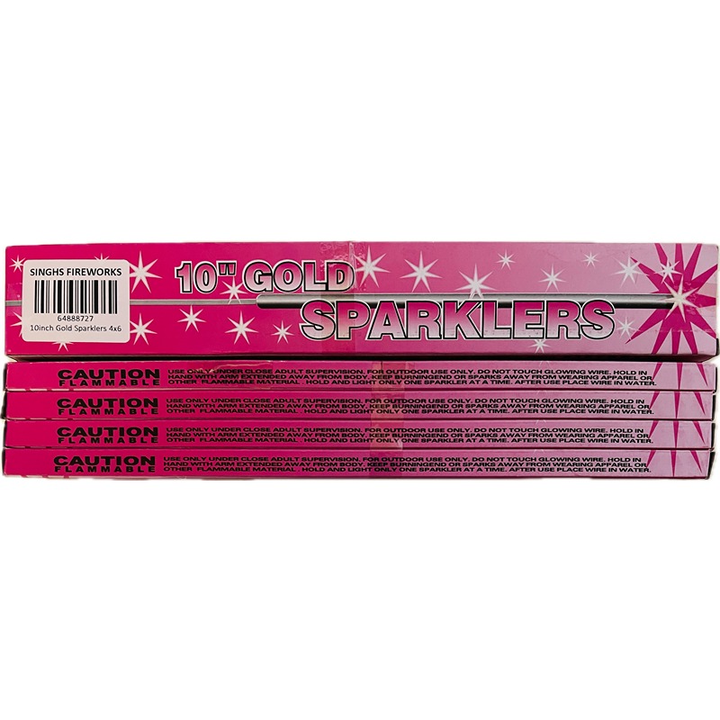 gold sparklers 10 inch 12 x 6